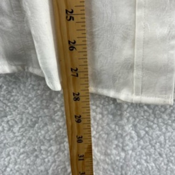 Rena Rowan White Floral Button Down Long Sleeve Blouse Top Size 14 - Picture 4 of 8